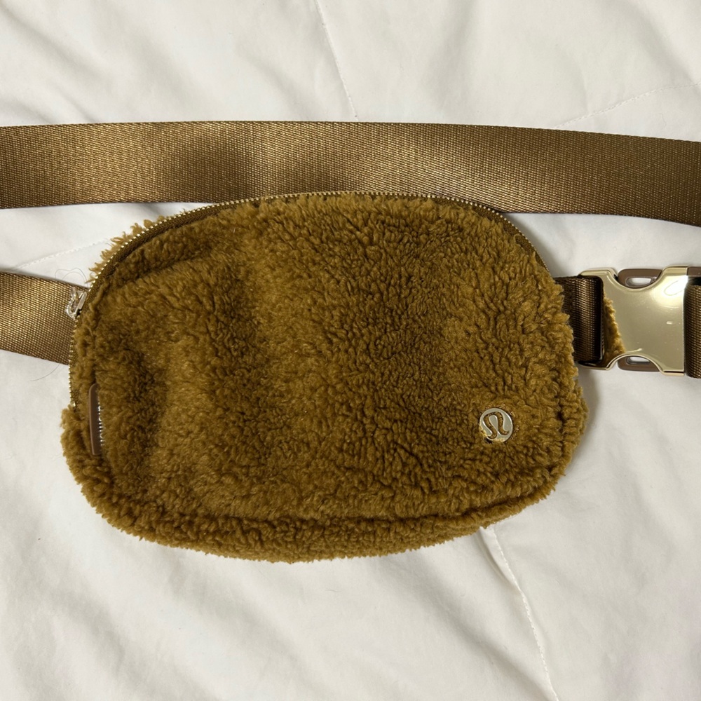 lululemon athletica Camel fleece Crossbody Bag